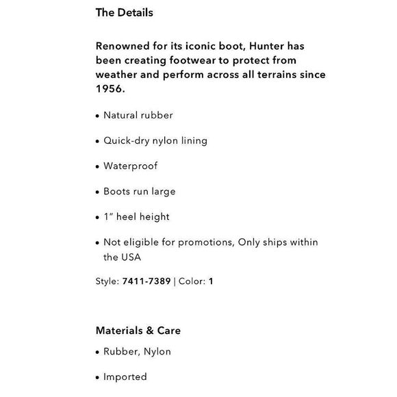 Hunter, Gloss-Black, Women’s Original Short Boot (Size 6) & 2 Pair of Boot Socks - Picture 11 of 16